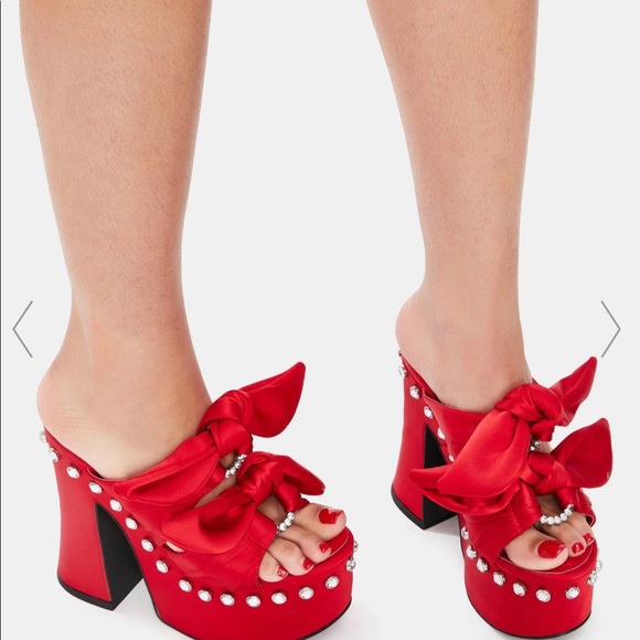 Lover strike a pose bow mule heels(SugarThrillz) - Picture 3 of 5